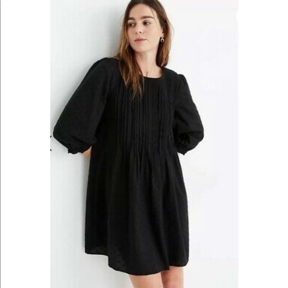 Madewell Embroidered Pintuck Mini Dress